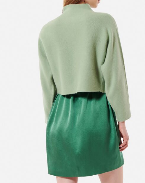 Pull Beauty en angora mélangé soleil vert
