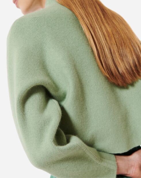 Pull Beauty en angora mélangé soleil vert