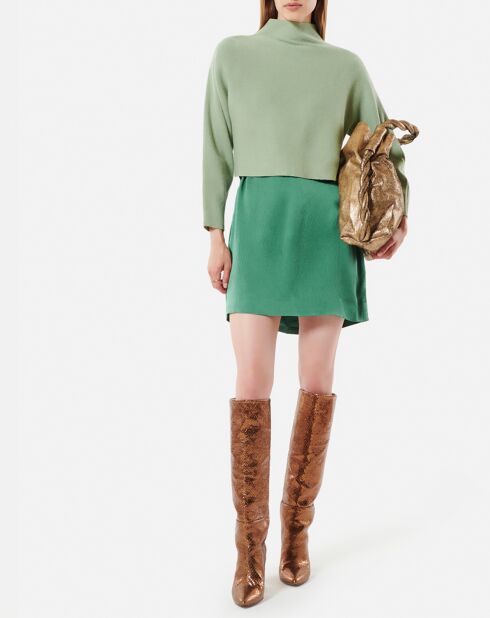 Pull Beauty en angora mélangé soleil vert
