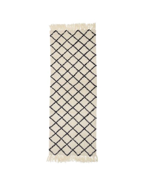 Tapis en Laine Warda nature - L.200xW.70 cm