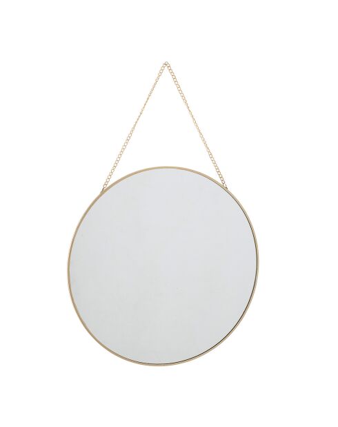 Miroir mural Sibal doré - D.38 cm