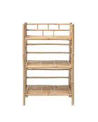 Bibliothèque en bambou Zep nature - L.66xH.105xW.37 cm