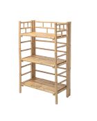 Bibliothèque en bambou Zep nature - L.66xH.105xW.37 cm