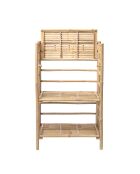 Bibliothèque en bambou Zep nature - L.66xH.105xW.37 cm