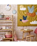Bibliothèque en bambou Zep nature - L.66xH.105xW.37 cm
