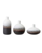 3 Vases Harislava noirs - H.7.5/8.5/12.5 cm