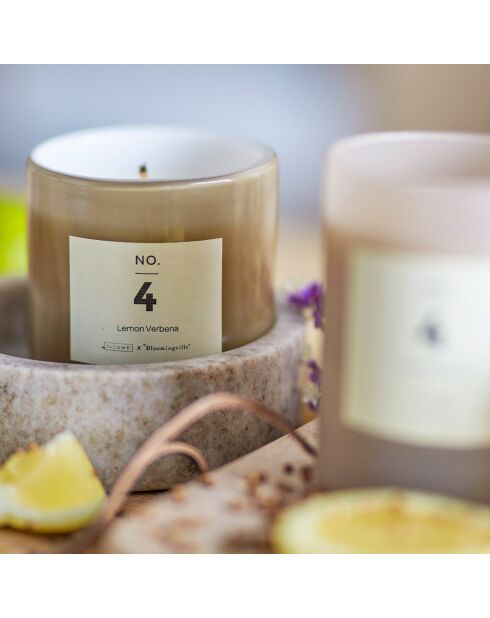 Bougie parfumée Lemon Verbena nature - D.8xH.8 cm