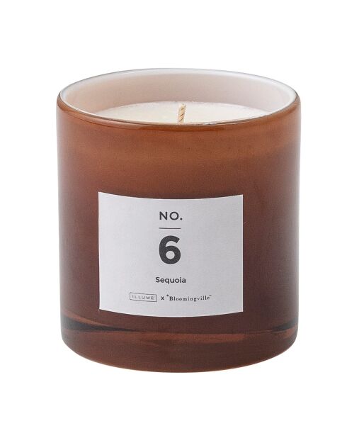 Bougie parfumée Sequoia marron - D.8xH.8 cm