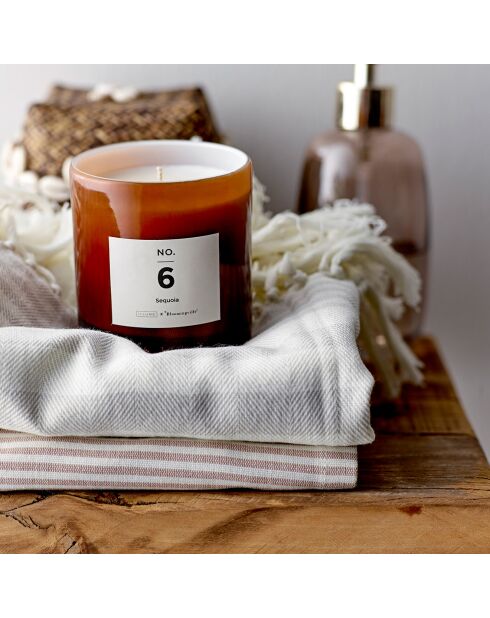 Bougie parfumée Sequoia marron - D.8xH.8 cm