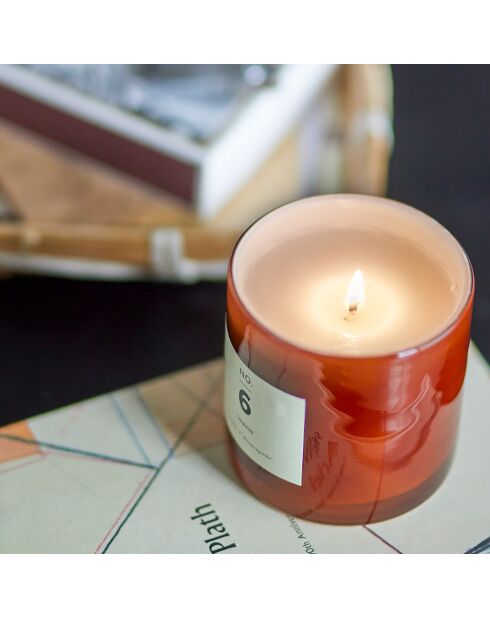 Bougie parfumée Sequoia marron - D.8xH.8 cm