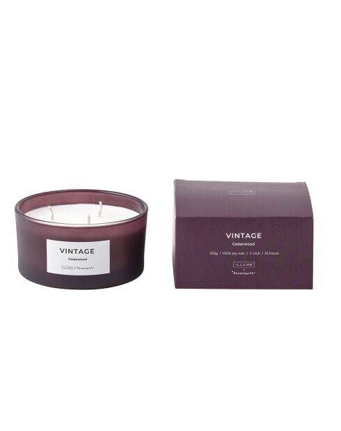 Bougie parfumée Cedarwood violette - D.11xH.6 cm
