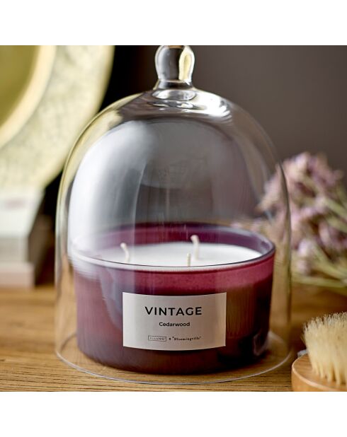 Bougie parfumée Cedarwood violette - D.11xH.6 cm