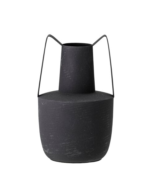 Vase en fer Itamar noir - D.12.5xH.20.5 cm