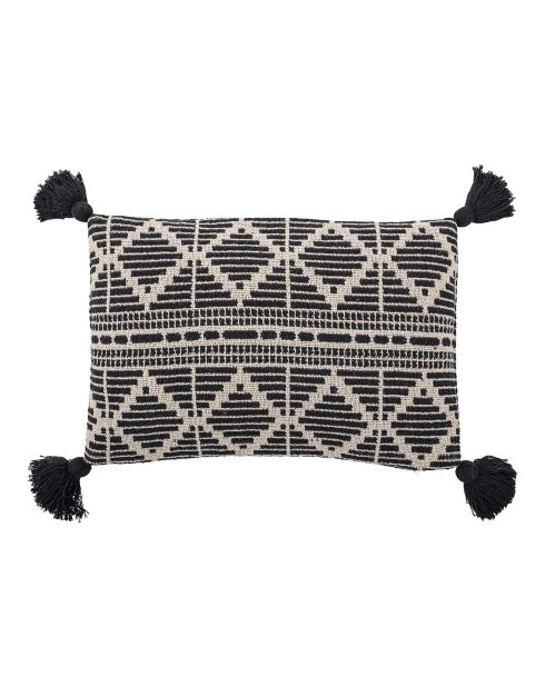 Kussen Gutte zwart - L.40xB.60 cm