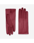Gants cuir agneau-100% soie-21590SN-sunset-red