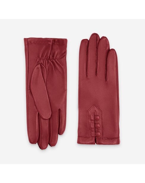 Gants cuir agneau-100% soie-21592SN-rouge