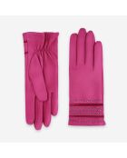 Gants cuir agneau-100% laine-21593TR-fuchsia
