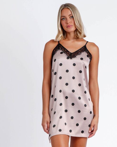 Chemise de nuit Elegant Dots rose
