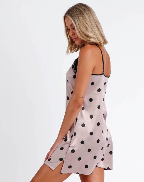 Chemise de nuit Elegant Dots rose