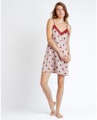 Chemise de nuit Elegant Dots rose