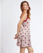 Chemise de nuit Elegant Dots rose