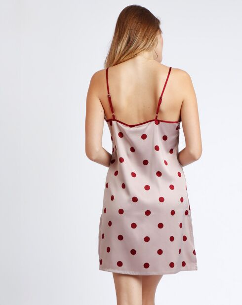 Chemise de nuit Elegant Dots rose