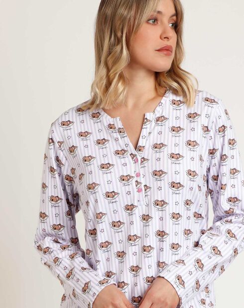 Chemise de nuit All You Need Is Sleep C mauve