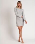 Chemise de nuit Soft Côtelée C gris chiné