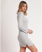 Chemise de nuit Soft Côtelée C gris chiné