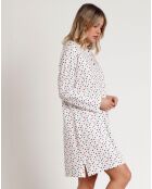 Chemise de nuit patte de boutonnage Star E multicolore