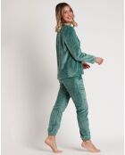 Pyjama corail Be Kind to the Planet B vert feuille