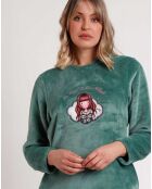 Pyjama corail Be Kind to the Planet B vert feuille