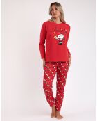 Pyjama femme Ho Ho Ho rouge