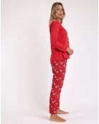 Pyjama femme Ho Ho Ho rouge