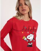 Pyjama femme Ho Ho Ho rouge