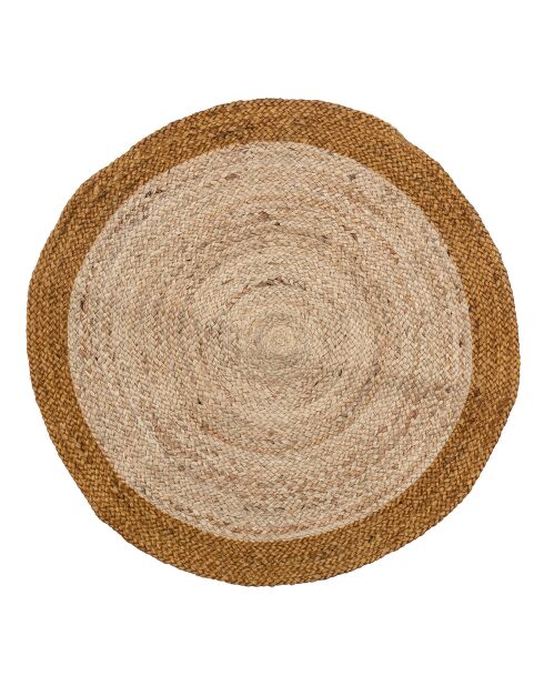 Tapis en jute Birk marron - D.90 cm