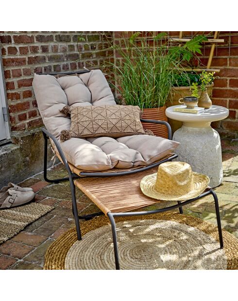Tapis en jute Birk marron - D.90 cm