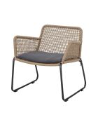 Chaise de salon Mundo marron - L.72xH.77xW.65 cm