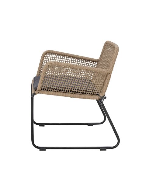 Chaise de salon Mundo marron - L.72xH.77xW.65 cm