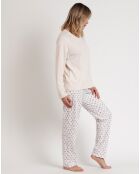 Pyjama col en V Essence of Life B beige