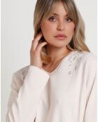 Pyjama col en V Essence of Life B beige