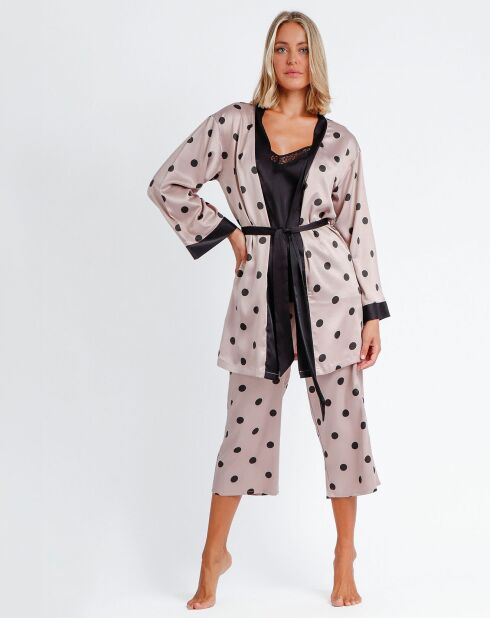 Peignoir Elegant Dots rose
