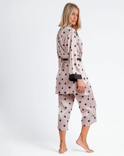 Peignoir Elegant Dots rose