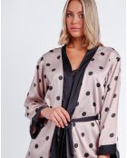 Peignoir Elegant Dots rose