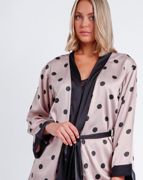 Peignoir Elegant Dots rose