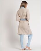 Peignoir femme Sleep All Day beige
