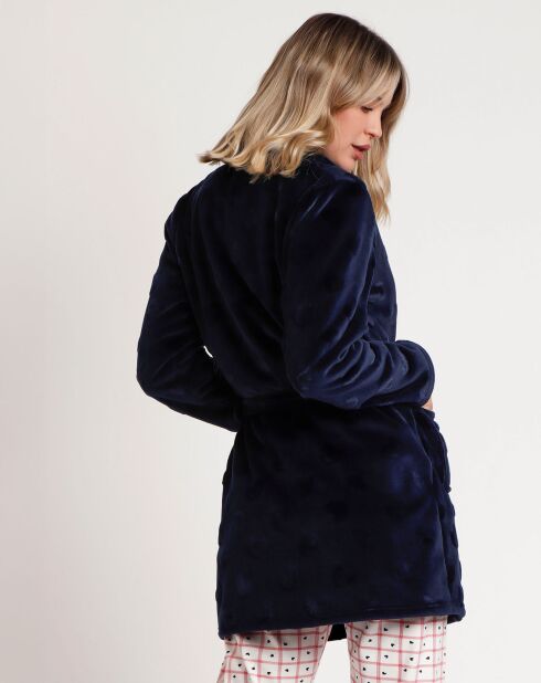 Peignoir You Are So Loved E bleu marine