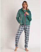 Peignoir Be Kind to the Planet C vert feuille