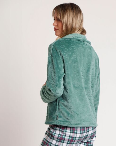 Peignoir Be Kind to the Planet C vert feuille