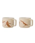 2 Mugs Harlow marron - D.8.5xH.7 cm,